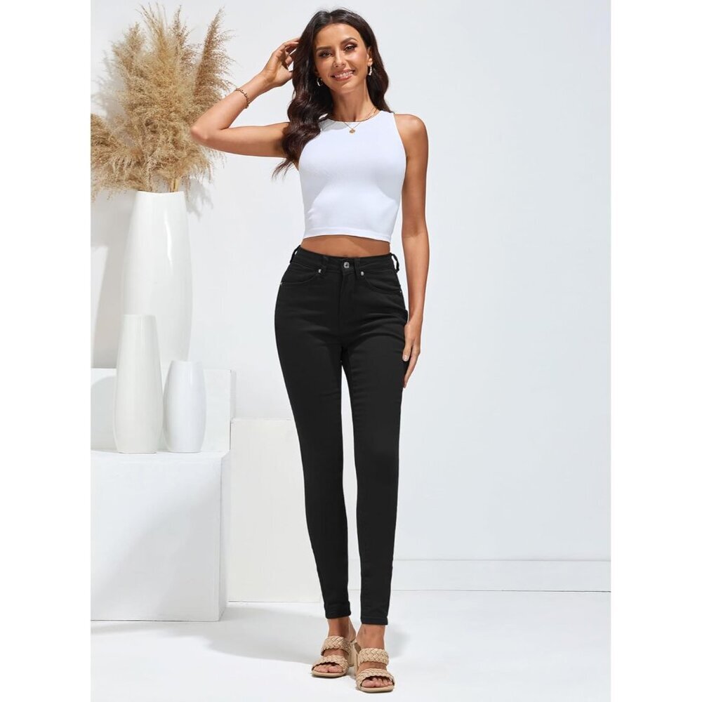 Women Skinny Jeans High Waist Stretch Denim Pants Casual Slim Fit Flattering - Picture 5 of 8